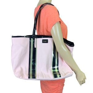 Victorias Secret Womens Shoulder Bag Handbag Tote Purse Pink Black